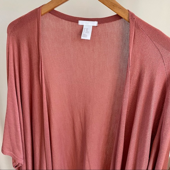 H&M Longline Lightweight Kimono Cardigan in Terracotta Rust - XS/S - Picture 2 of 4